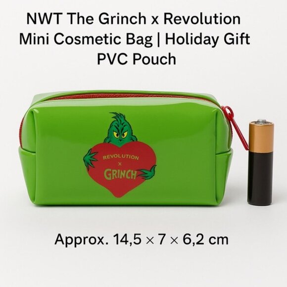 The Grinch x Revolution Zip PVC MINI Pouch / Coin Purse - Picture 2 of 2